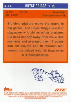 2022-23 Topps Chrome Overtime Elite - 1972 Topps Basketball #TB72-8 Bryce Griggs Back