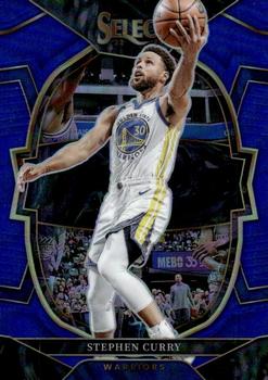 2022-23 Panini Select - Blue Prizms #27 Stephen Curry Front