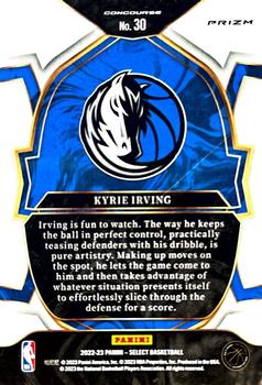 2022-23 Panini Select - Blue Cracked Ice Prizms #30 Kyrie Irving Back