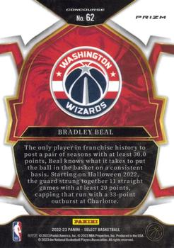 2022-23 Panini Select - Red Cracked Ice Prizms #62 Bradley Beal Back