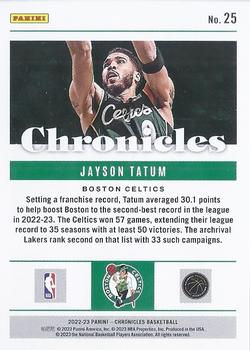 2022-23 Panini Chronicles #25 Jayson Tatum Back
