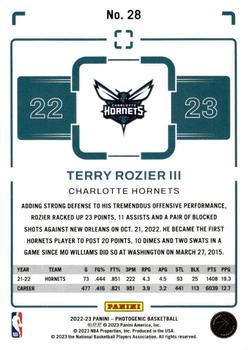 2022-23 Panini PhotoGenic #28 Terry Rozier III Back