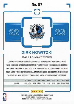 2022-23 Panini PhotoGenic #87 Dirk Nowitzki Back