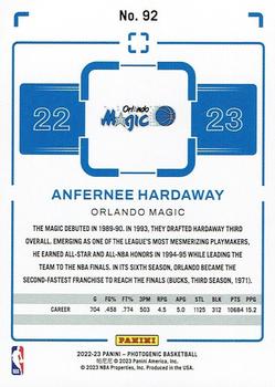 2022-23 Panini PhotoGenic #92 Anfernee Hardaway Back