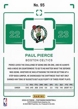 2022-23 Panini PhotoGenic #95 Paul Pierce Back