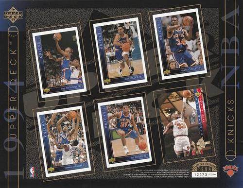 1994 Upper Deck Authenticated New York Knicks #NNO Greg Anthony / John Starks / Charles Oakley / Anthony Mason / Doc Rivers / Patrick Ewing Front