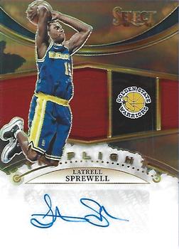 2022-23 Panini Select - In Flight Signatures Red #IFS-LSW Latrell Sprewell Front