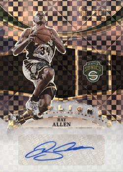 2022-23 Panini Select - In Flight Signatures Black #IFS-RAY Ray Allen Front