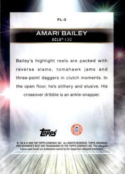 2022-23 Bowman University Best - Flashing Lights #FL-3 Amari Bailey Back
