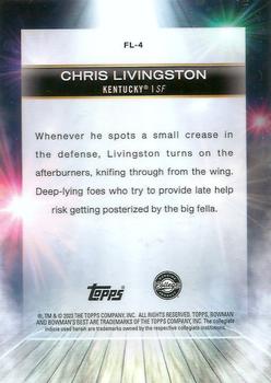 2022-23 Bowman University Best - Flashing Lights #FL-4 Chris Livingston Back