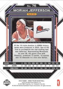 2023 Panini Prizm WNBA #76 Moriah Jefferson Back