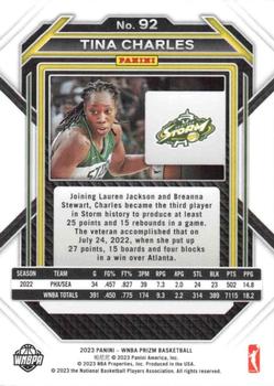 2023 Panini Prizm WNBA #92 Tina Charles Back