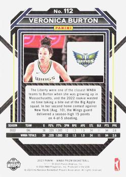 2023 Panini Prizm WNBA #112 Veronica Burton Back