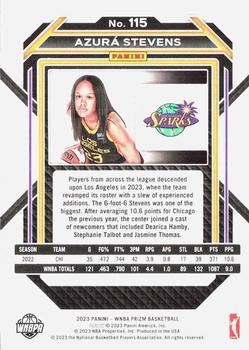 2023 Panini Prizm WNBA #115 Azura Stevens Back