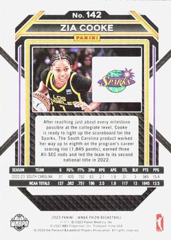 2023 Panini Prizm WNBA #142 Zia Cooke Back