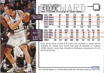 1995-96 Hoops Utah Jazz Team Night Sheet SGA #NNO Adam Keefe Back