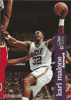 1995-96 Hoops Utah Jazz Team Night Sheet SGA #NNO Karl Malone Front