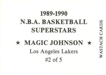 1989-90 Wastach Basketball Superstars #2 Magic Johnson Back