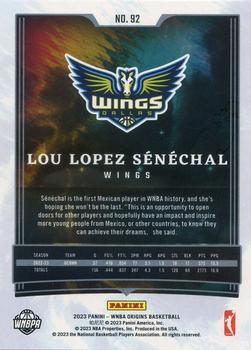 2023 Panini Origins WNBA #92 Lou Lopez Senechal Back