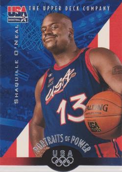 1996 Upper Deck USA - Portraits of Power Silver (Olympic Gold) #53 Shaquille O'Neal Front