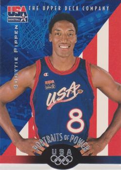 1996 Upper Deck USA - Portraits of Power Silver (Olympic Gold) #55 Scottie Pippen Front