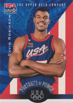 1996 Upper Deck USA - Portraits of Power Silver (Olympic Gold) #56 David Robinson Front