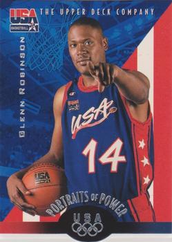 1996 Upper Deck USA - Portraits of Power Silver (Olympic Gold) #57 Glenn Robinson Front