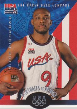 1996 Upper Deck USA - Portraits of Power Silver (Olympic Gold) #60 Mitch Richmond Front