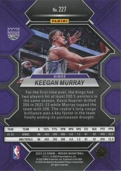 2022-23 Panini Mosaic - Silver #227 Keegan Murray Back