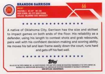 2023 Topps Chrome McDonald's All American #66 Brandon Garrison Back