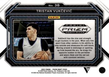 2023 Panini Prizm Draft Picks #38 Tristan Vukcevic Back