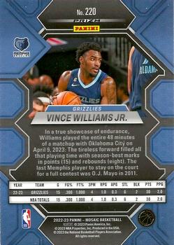 2022-23 Panini Mosaic - Red Wave #220 Vince Williams Jr. Back