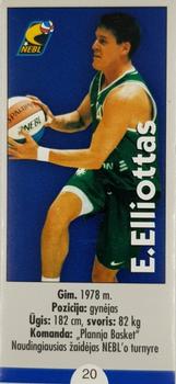 1999 Krepšinio Veidai #20 Eric Elliott Front