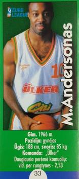 1999 Krepšinio Veidai #33 Michael Anderson Front