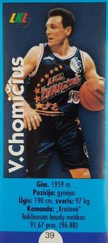 1999 Krepšinio Veidai #39 Valdemaras Chomičius Front