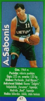 1999 Krepšinio Veidai #47 Arvydas Sabonis Front