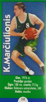 1999 Krepšinio Veidai #58 Kęstutis Marčiulionis Front