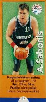 1999 Krepšinio Veidai #67 Arvydas Sabonis Front