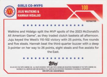 2023 Topps Chrome McDonald's All American - Refractor #100 Girls Co-MVPs Back