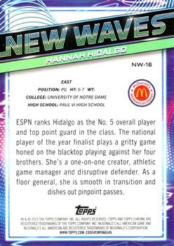 2023 Topps Chrome McDonald's All American - New Waves #NW-16 Hannah Hidalgo Back