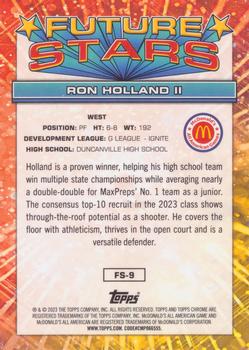 2023 Topps Chrome McDonald's All American - Future Stars #FS-9 Ron Holland II Back