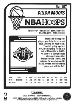 2023-24 Hoops #187 Dillon Brooks Back