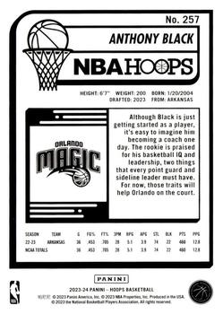2023-24 Hoops #257 Anthony Black Back