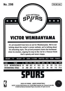 2023-24 Hoops #298 Victor Wembanyama Back