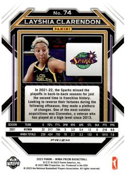 2023 Panini Prizm WNBA - Ruby Wave #74 Layshia Clarendon Back