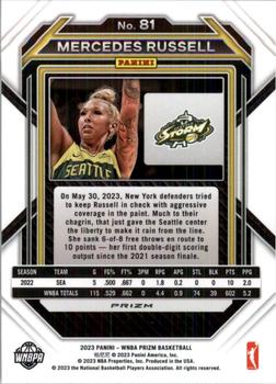2023 Panini Prizm WNBA - Ruby Wave #81 Mercedes Russell Back