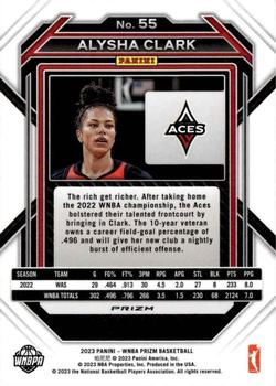 2023 Panini Prizm WNBA - Silver #55 Alysha Clark Back