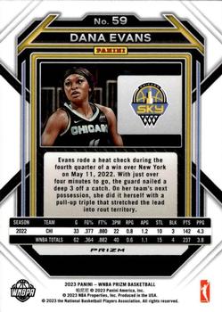 2023 Panini Prizm WNBA - Silver #59 Dana Evans Back