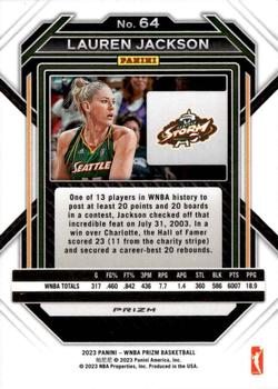 2023 Panini Prizm WNBA - Silver #64 Lauren Jackson Back