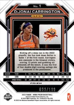 2023 Panini Prizm WNBA - Red #1 DiJonai Carrington Back
